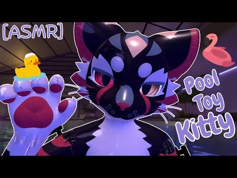 [Furry ASMR] Pool toy kitty helps you get some deserved rest :3 [Sleep-aid] [Soft-spoken]
