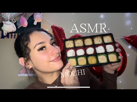 ASMR EATING STICKY MOCHI!🍡(Sticky Mouth Sounds)