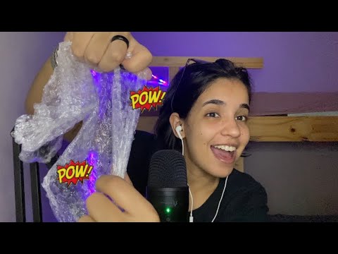 esse asmr com PLÁSTICO BOLHA vai te ARREPIAR! (bubble wrap)