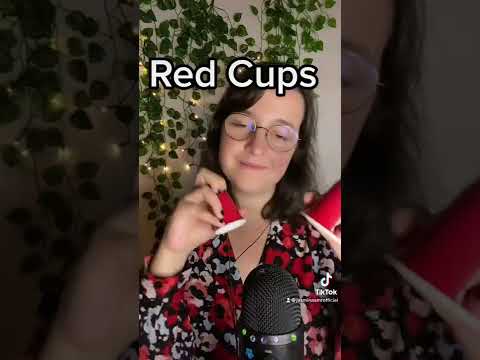 Red Cups ASMR 😴 #shorts #emojichallenge #asmr