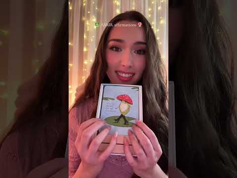 #ASMR self love affirmations from a brave little froggie 🍄 comment "🐸" for a card!