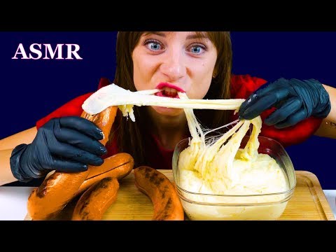 ASMR STRETCHY CHEESE & FRIED SAUSAGES (No Talking) COOKING & EATING SOUNDS