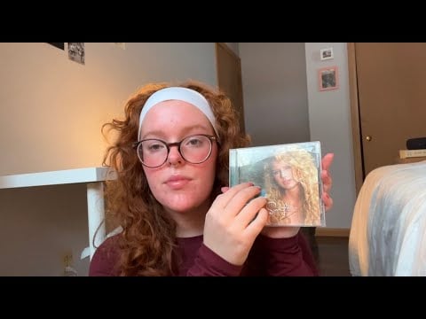 ASMR cd show and tell ✨💿 w/ sticky tapping and relaxing whispers