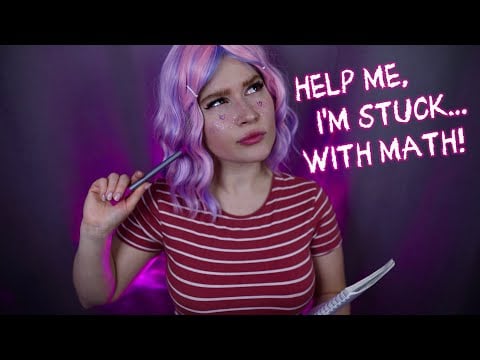 ASMR Your annoying sister needs help with her homework ✍🏻 Roleplay, soft voice, writing sounds