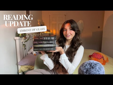 ASMR Throne of Glass reading update🗡️ (whisper rambling, book tapping)