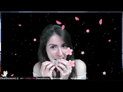 ASMR - Rock Bead Necklace with Cherry Blossom 🌸