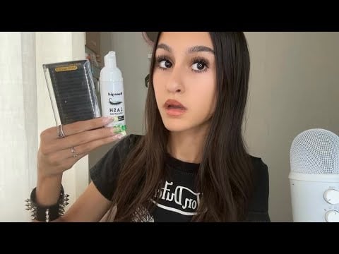 ASMR| Your SASSY sister does your EYELASH extensions??😳