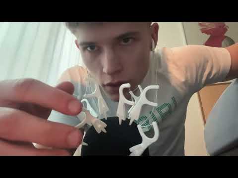 ASMR mic play (brushing, spray, breathing exercise)
