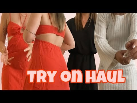 ASMR ✨ - summer try on haul and fabric scratching | leather jacket