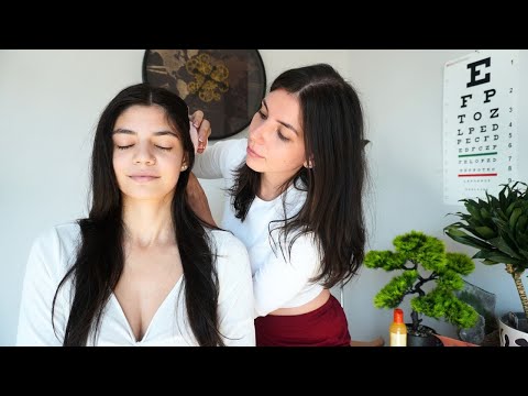 ASMR [Real Person] Back Exam & Hair Play | Spine, Neck, Shoulders Realignment 'Unintentional' Style