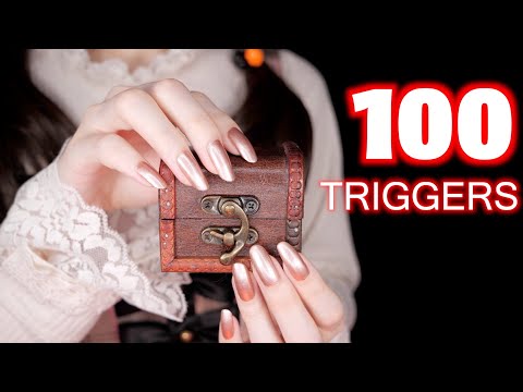 ASMR 100 TRIGGERS IN 6 MINUTES 🎃 6分で眠る100トリガー