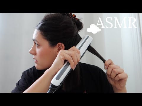 ASMR | Hair Straightening (no talking, ✵Steampod sounds✵)