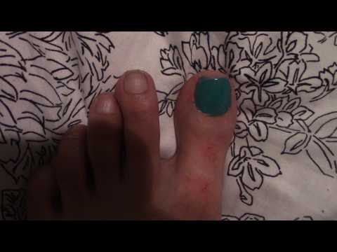 Aqua Green Feet Nail Polish ASMR (NO TALKING)