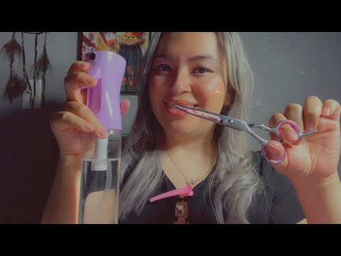 ASMR| Giving you a relaxing haircut 💇🏼‍♀️ 💇🏻‍♂️- whispering, brushing & scissor sounds