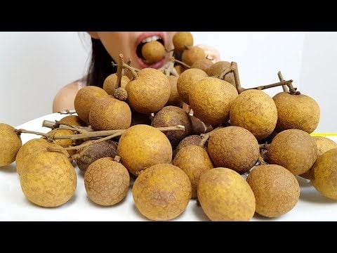 ASMR Eating Exotic Fruit Longan | Eating Soft Crunchy Sounds