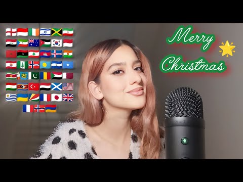 Whispering "merry Christmas" In 59 Different Languages ASMR🎄