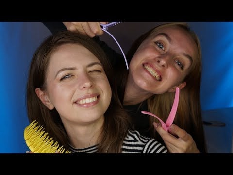 [ASMR IN UKRAINIAN] 💆‍♀️ My Sister Is Braiding My Hair | Scalp Scratching, Brushing, Spray Sounds