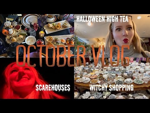 ASMR OCTOBER VLOG-👻🔮🫖☕️ Up-close whispering voiceover