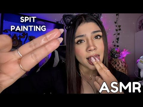 ASMR ESPAÑOL / SPIT PAINTING INTENSO Y REALISTA + L4M0 MIS DEDOS + EXTRA RELAJANTE