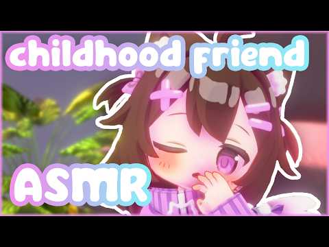 ASMR childhood friend breaks in through your window to comfort you and brush your hair ♡ VTuber ♡ RP