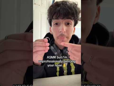 ASMR but I’m unprofessionally piercing your nose 👃 ￼#shorts #asmr #roleplay