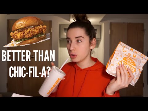 ASMR Mukbang: Popeyes Chicken Sandwich & Fries