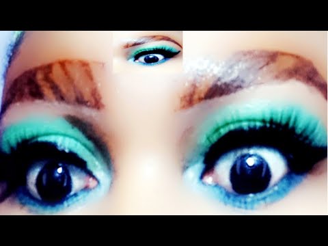 NEON GREEN SUMMER MAKEUP LOOK/ brows cut