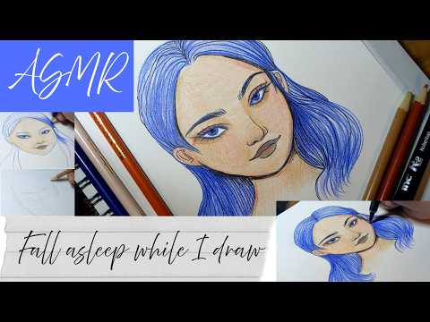 ASMR 𓏲๋࣭࣪˖🪼. Soft Spoken ♡ Coloring ♡ gentle whispers ♡ calming drawing video