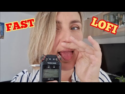ASMR  fast aggressive RELAXING TASCAM MOUTH SOUNDS. Lofi