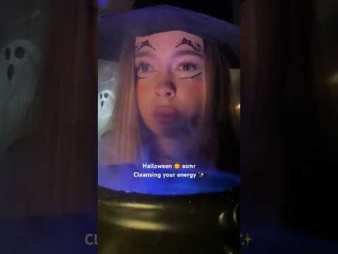 ASMR Halloween 🎃 Cleansing your energy | sleep triggers #halloween #energycleansing #asmr