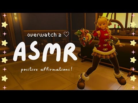 asmr ♡ positive affirmations 4 u 2 relax ୭ ˚. whispering + brown noise (overwatch 2)