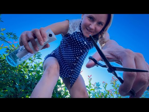 Wild Haircut Outside 🍃 Cutting Rock 🪨 & Grass 🌾 U're Bald Now 👨‍🦲 (asmr)