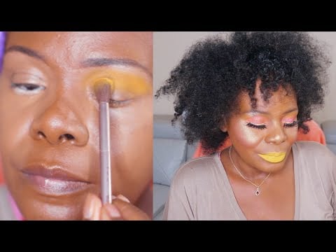 ROCKING YELLOW FULL COVERAGE ASMR MAKEUP TUTORIAL FENTY, NYX, MORPHE LIPPY | NETFLIX CLICKBAIT SHOW
