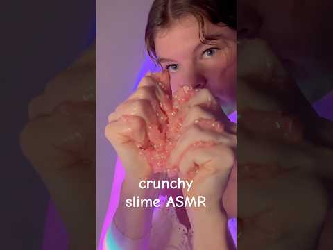 ASMR crunchy slime sounds 😴 super satisfying! #asmr