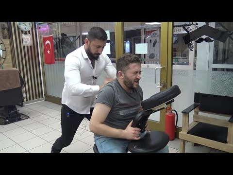 ASMR turkish Physiotherapy chair hard massage by mevlüt & asmr head,back,ear,arm,neck,sleep massage