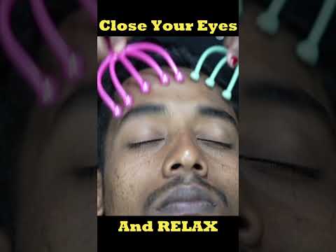 Female To Male ASMR Head Massage With Rolling Comb | Barber Girl Chaitali Massage Video #shorts
