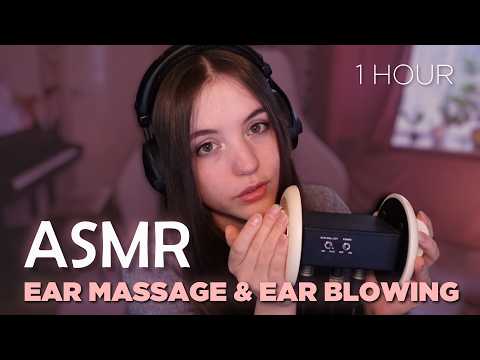 ASMR 🩷 Ear Massage & Air Blowing 🩷 1 Hour