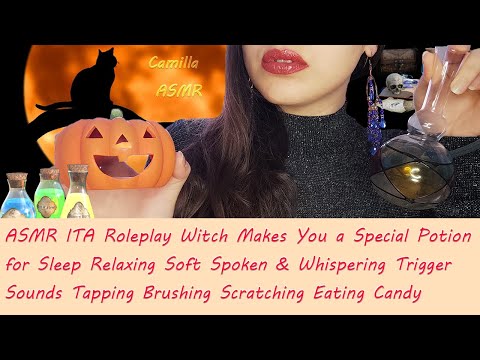 ASMR Roleplay: Witch ITA Special Potion for Sleeping Soft Spoken Relaxing Halloween Special🎃