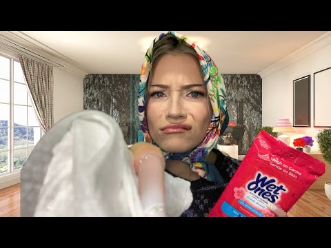 ASMR Balkan Auntie Cleans Your Face After Your Cousin's Wedding (Accent, Roleplay)