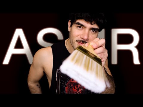 ASMR your sweet (but dumb) boyfriend does your makeup