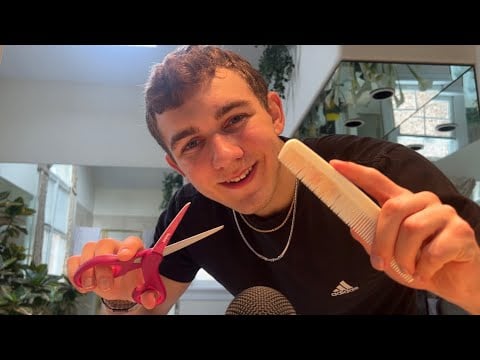 ASMR chill barber gives you a fast haircut 💨💈