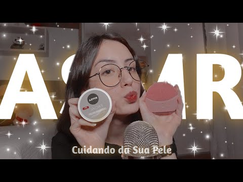 ASMR Cuidando da sua pele ✨