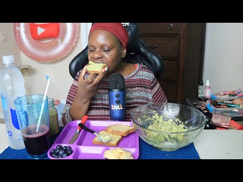 Avocado Spread Toast ASMR Eating Sounds