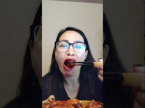 Eating BBQ hotdogs # #everyone #mukbang #shortsfeed #hotdog #bbq #funny #eating