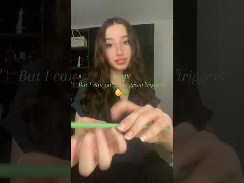 Asmr green triggers only 💤🌿(tapping & scratching) for sleep #asmr #tapping #sleep #relaxing #girly
