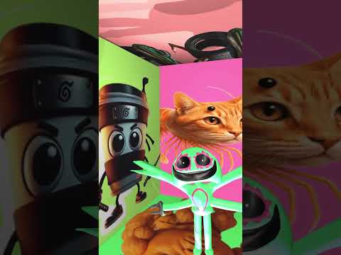 Cartoon Robot and Cat Go on a Wild Adventure!