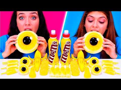 ASMR Yellow Candy Only Challenge: Eating Race Fun! Best Compilation