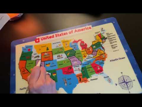 ASMR Random State Facts and Tracing, Normal Soft Spoken Female Voice