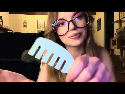 asmr ♡ wooden toy makeover (makeup, nails, hair)