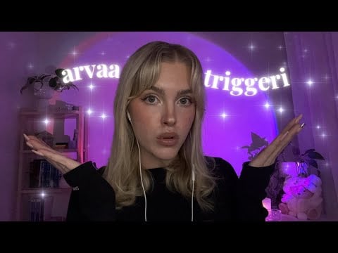 ASMR SUOMI arvaa triggeri (sulje silmät) | guess the trigger | eyes closed asmr